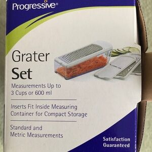 Progressive Stainless Steel Grate, Zest, Slice Set, Container, Orig Box, UNUSED!